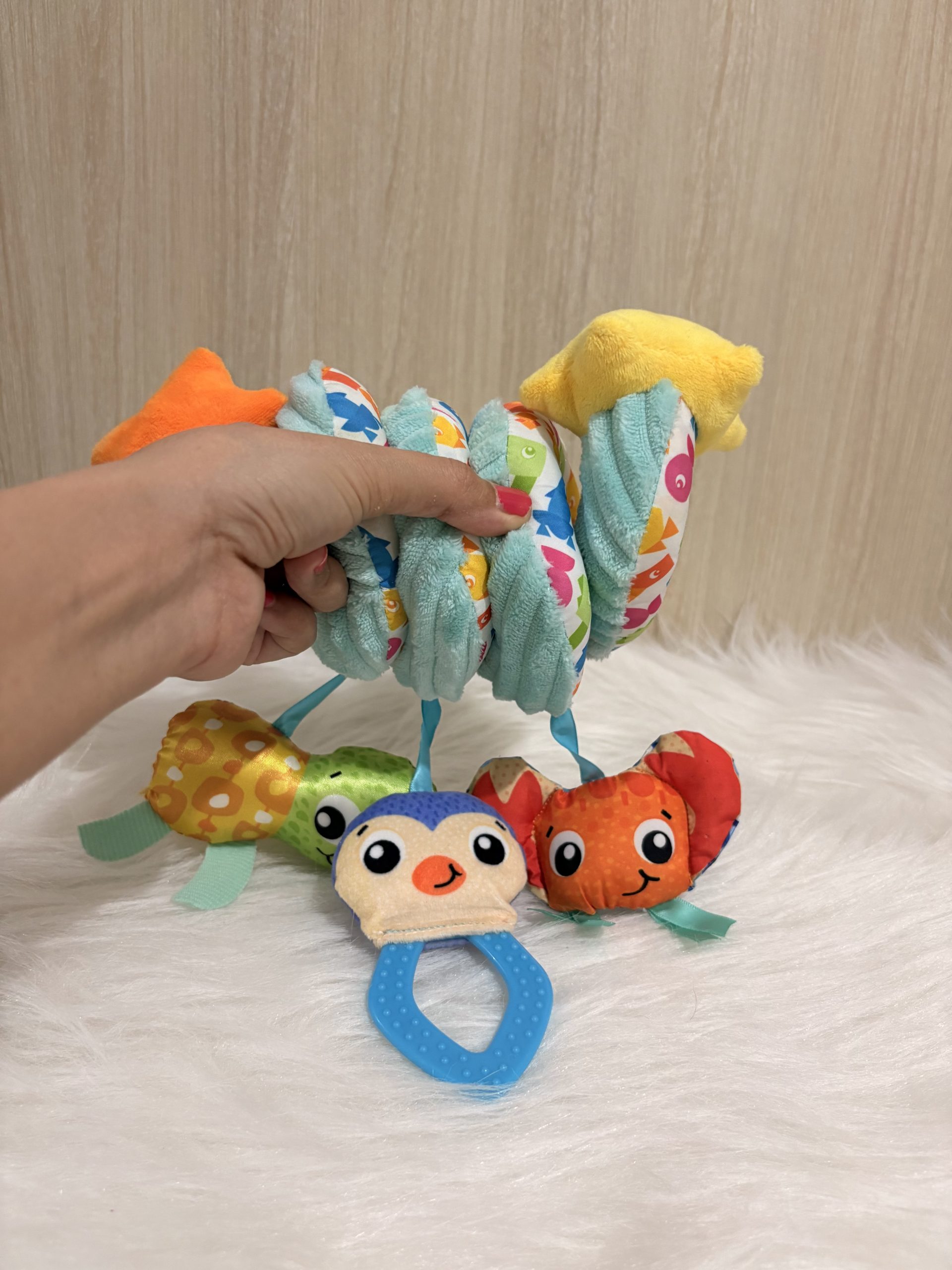 آویز مارپیچ جغجغهای و خشخشی و دندونیدارPlaygro | طرح موجودات دریایی - تصویر 5