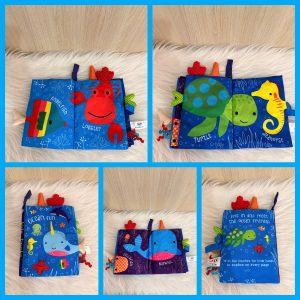 کتاب پارچه‌ای دم دار موجودات دریایی،ocean fun